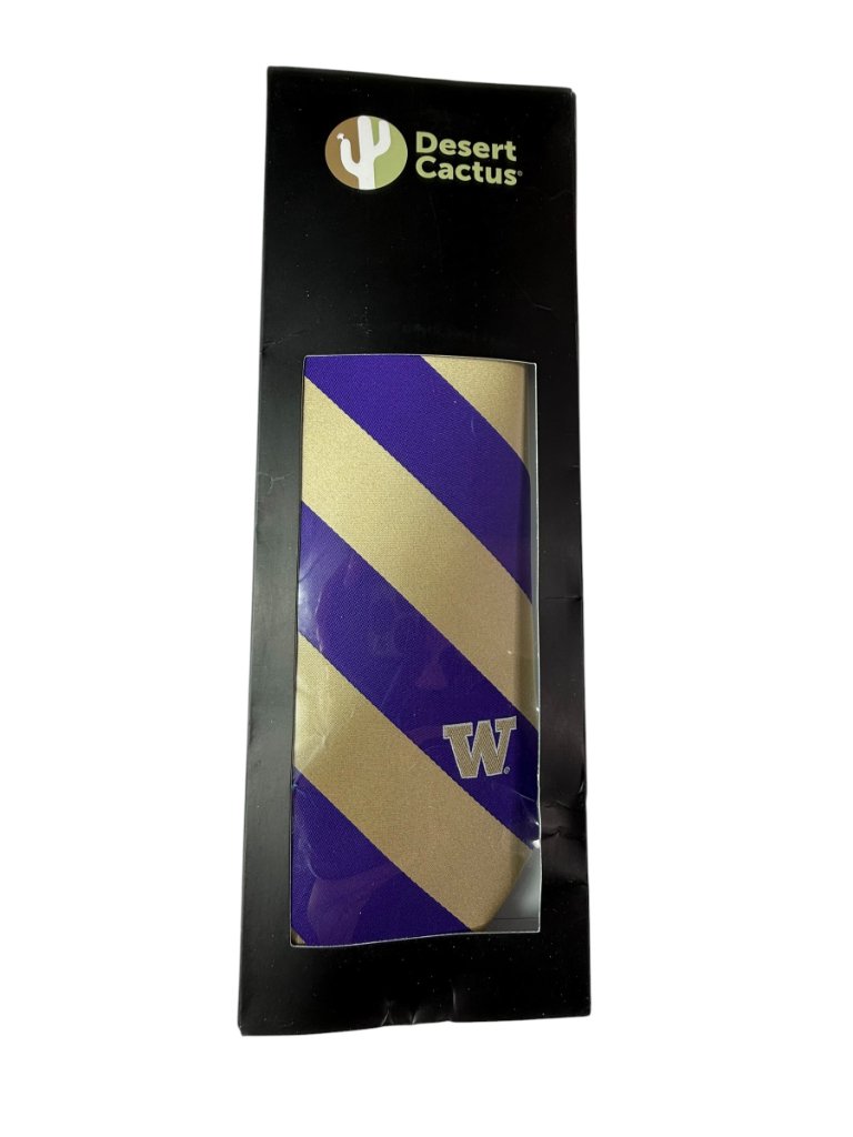 New In Box Desert Cactus University Tie Purple Gold Stripe. Uw University Of Wa